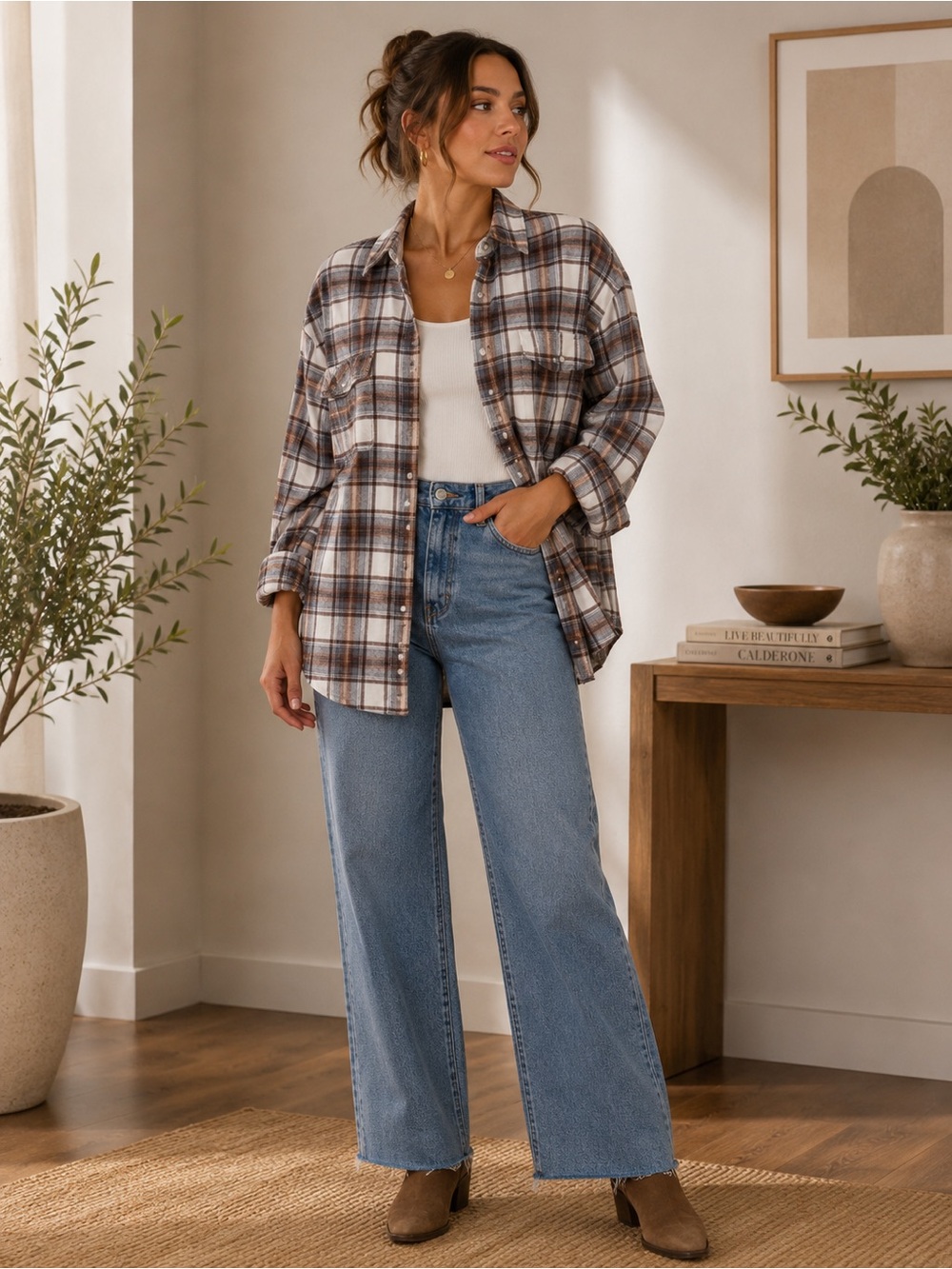Mossimo Supply Co. Light Blue High-Rise Wide Leg Jeans